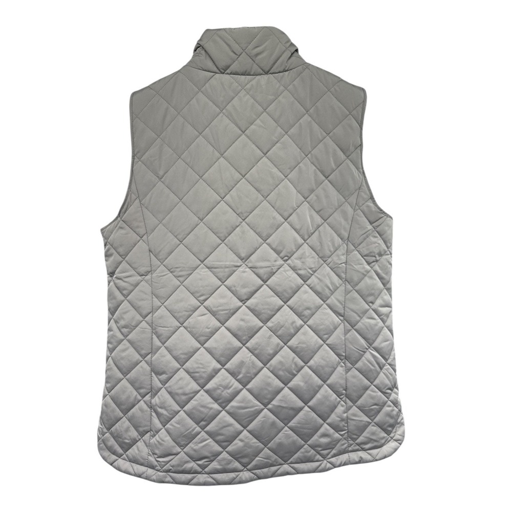 Lands'‎ End Women's Sz  18/XL Quilted Insulated Vest Gray Repreve Zip Front New - Picture 2 of 13